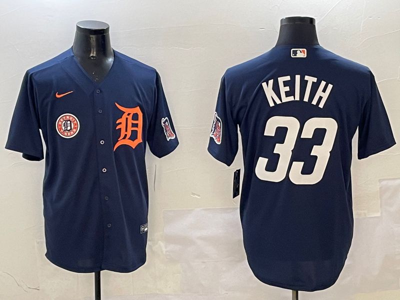Men Detroit Tigers #33 Keith Drak Blue Game 2025 Nike MLB Jersey style 3113
